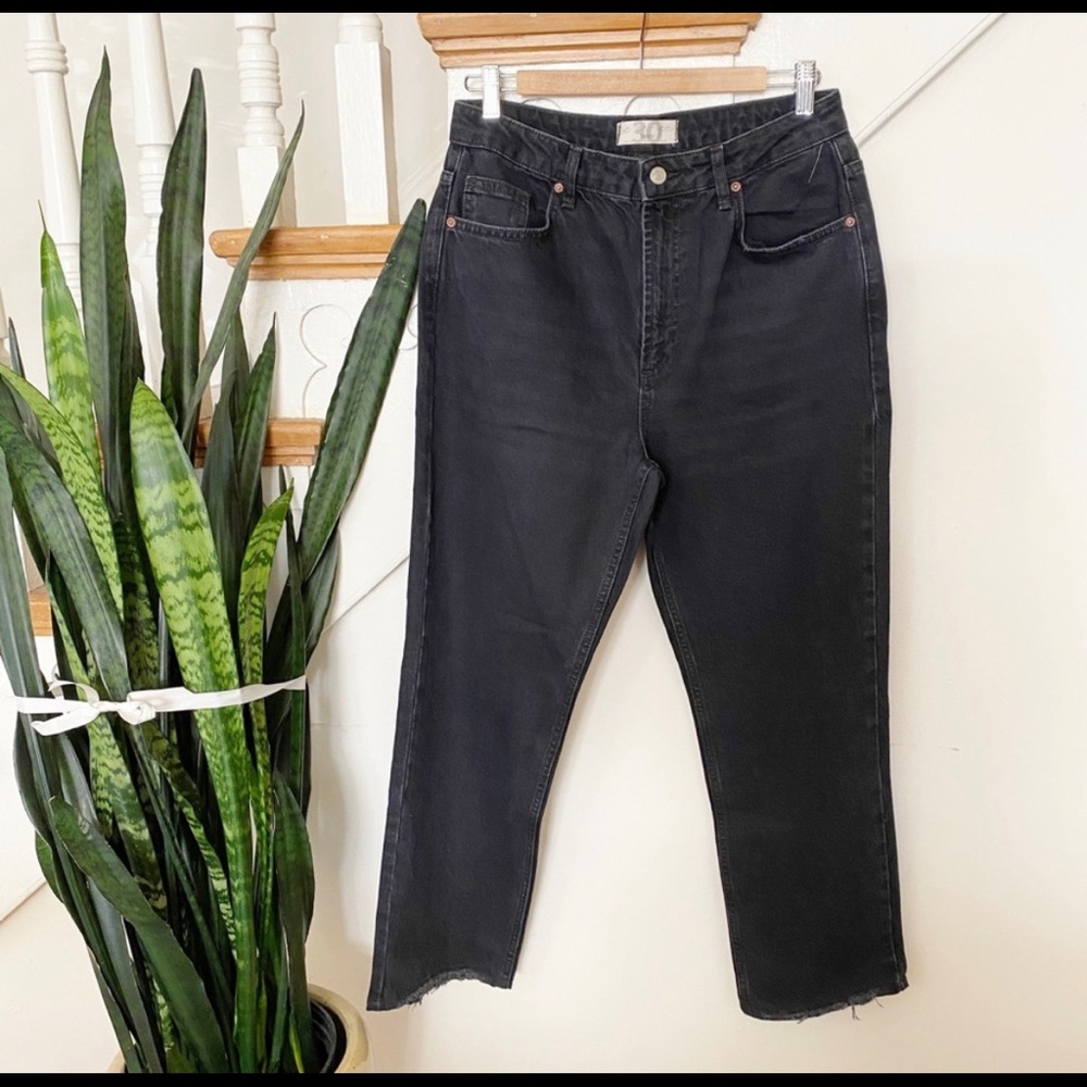 Free People Black Dakota Straight Leg Jean 30